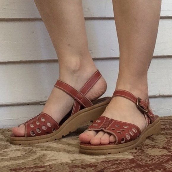 Connie Shoes - 70s Sandals Cutout Summer Vintage Hipster 5 6